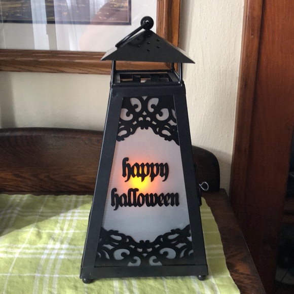 Spooky Happy Halloween Lantern with battery candle - Picture 3 of 9